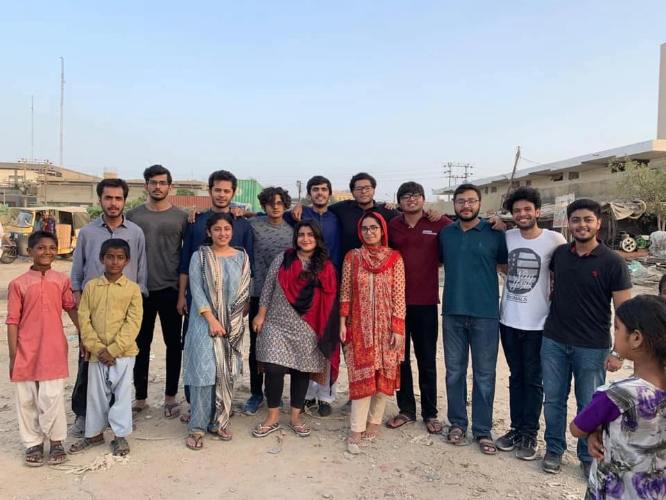 Community members gathered for an iftar drive in Mehran Town