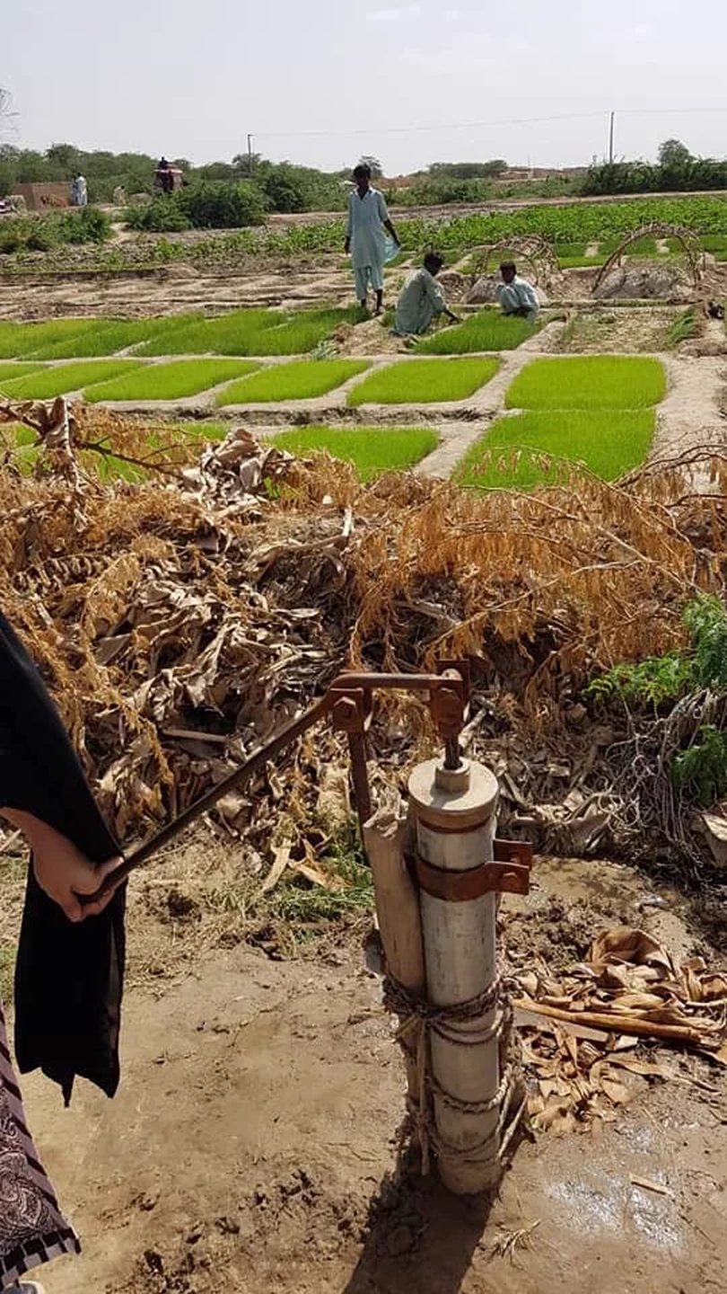 A hand pump providing access to water in Mirpur Khas