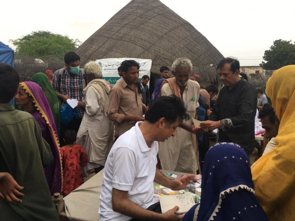 Volunteers providing consultations at the Thar medical camp